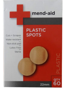 Mend-Aid Plastic Spots 60 Pack