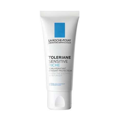 La Roche Posay Toleriane Sensitive Riche Prebiotic Cream 40ml in a white tube for sensitive skin hydration