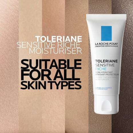 La Roche Posay Toleriane Sensitive Riche Prebiotic Cream 40ml - suitable for all skin types, soothing moisturiser.