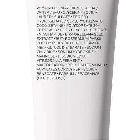 La Roche Posay Effaclar H Iso-Biome Wash 200ml ingredients list including water, glycerin, and more.