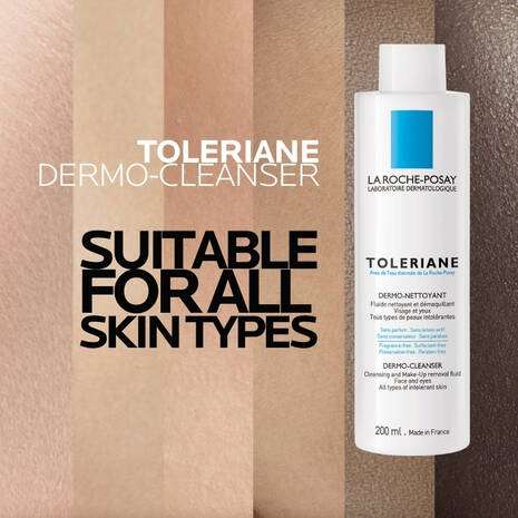 La Roche Posay Toleriane Gentle Cream Dermo-Cleanser 200ml suitable for all skin types.