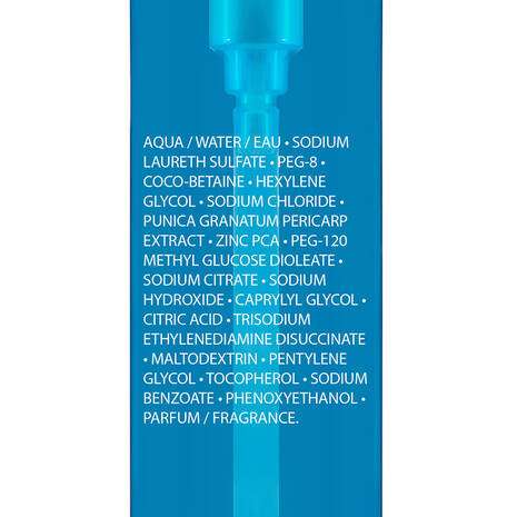 Ingredients list for La Roche Posay Effaclar + M Purifying Foaming Gel Cleanser 200ml, including active components.