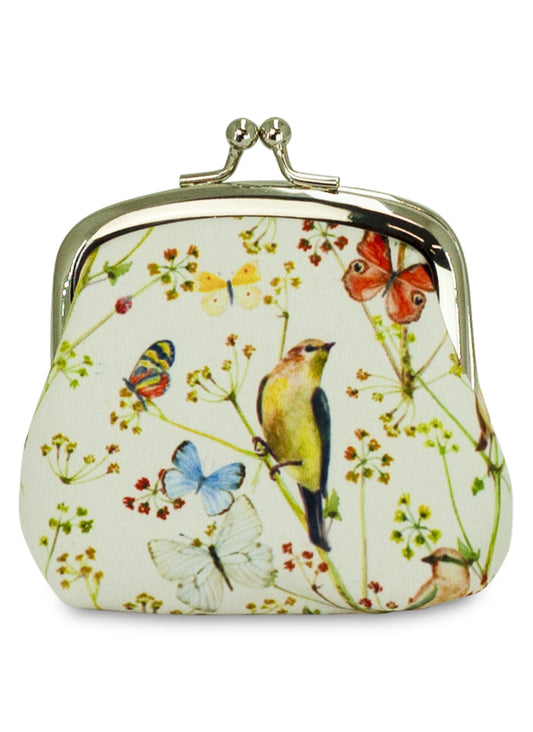 Coin Purse Lined Birds & Butterflies