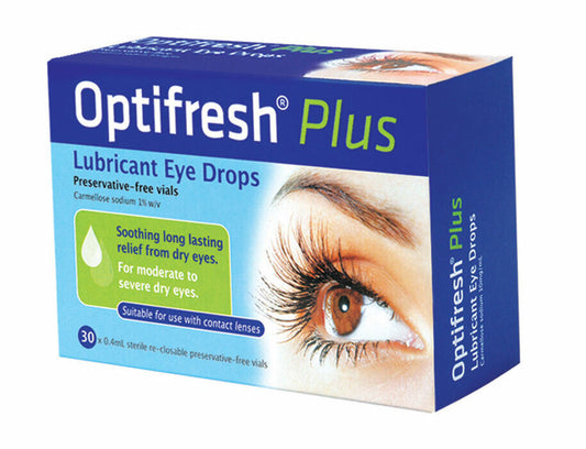 Optifresh Plus Lubricant Eye Drops 0.4 ml x 30 Vials