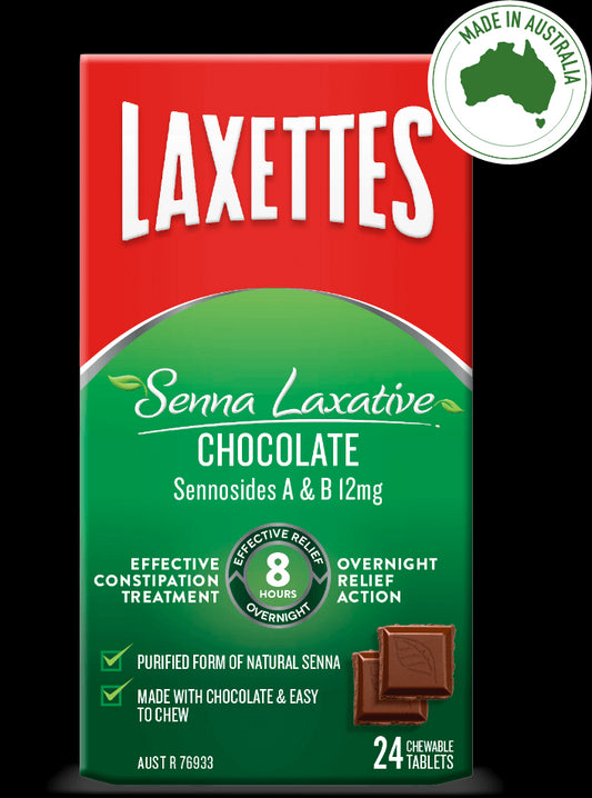 Laxettes Senna Laxative Chocolate 24 Pack