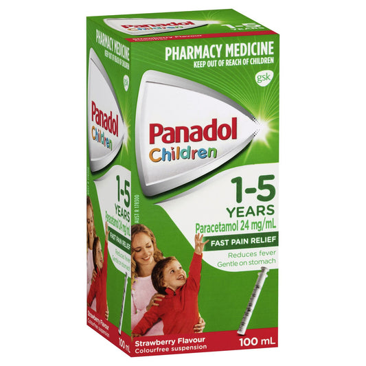 Panadol Children's 1-5 Years Strawberry Flavour 100ml