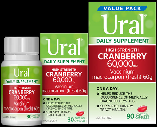 Ural High Strength Cranberry 60,000Mg 30 Capsules