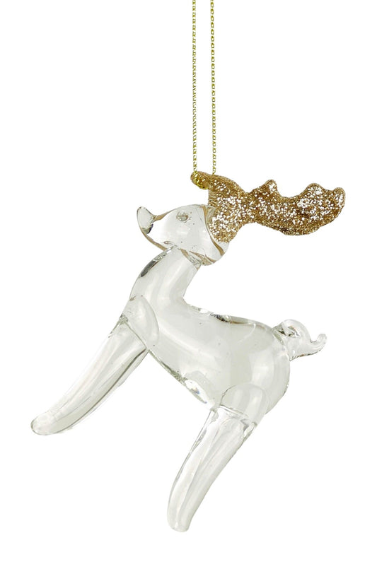 Elegant glass Reindeer Hanging Decoratio