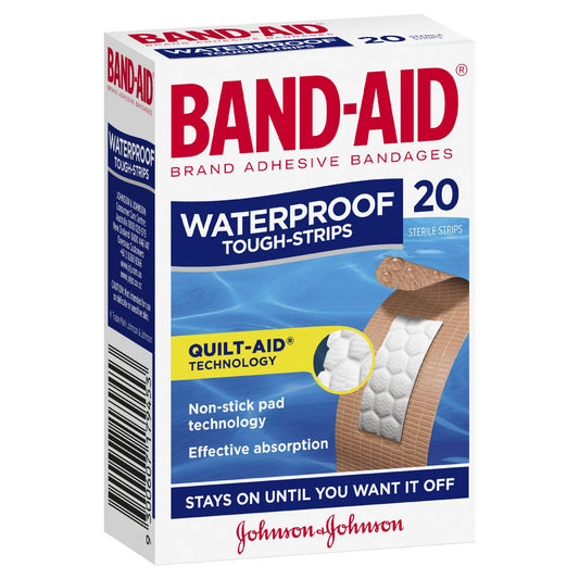 Band-Aid Waterproof Tough Strips 20 Strips