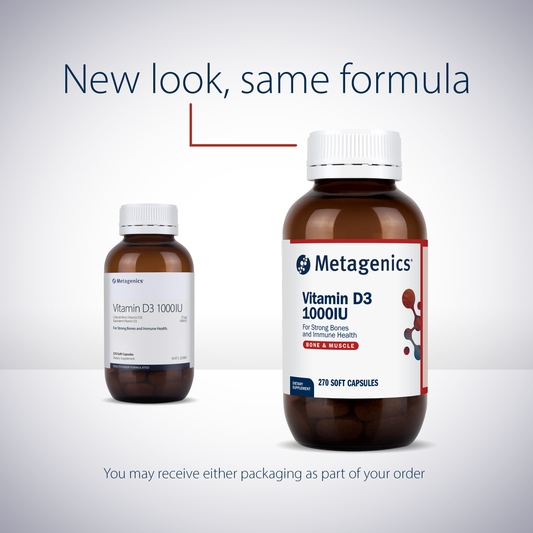 Metagenics Vitamin D3 1000IU 270 Capsules