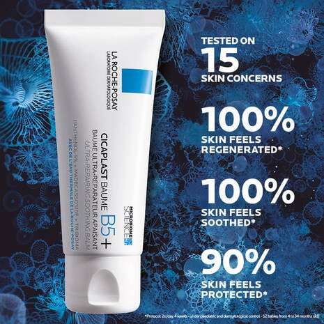 La Roche Posay Cicaplast Baume B5+ Balm Cream 100ml tube with benefits highlighted