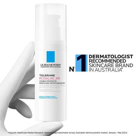 La Roche Posay Toleriane Rosaliac AR Moisturiser for Anti-Redness 40ml in a sleek dispenser with dermatologist endorsement.