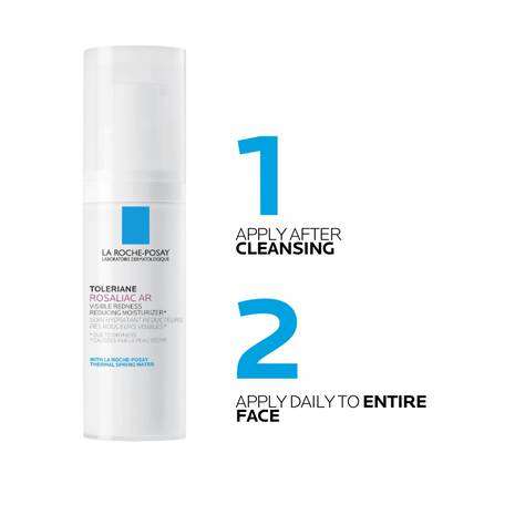 La Roche Posay Toleriane Rosaliac AR Moisturiser for Anti-Redness 40ml usage instructions apply after cleansing and daily to entire face