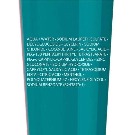 La Roche Posay Effaclar Micro-Peeling Purifying Gel Cleanser 200ml ingredients list showcasing effective formula for acne-prone skin