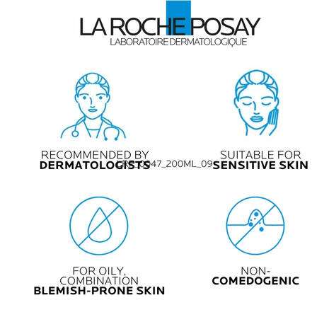 La Roche Posay Effaclar Micro-Peeling Purifying Gel Cleanser 200ml features dermatologist recommendations and suitability for sensitive skin.