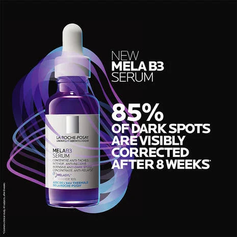 La Roche Posay Mela B3 Niacinamide Serum for Dark Spots 30ml with 85% dark spots visibly corrected after 8 weeks