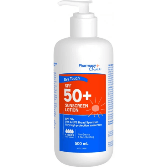Pharmacy Choice Dry Touch Sunscreen Lotion SPF50+ 500mL **EXPIRY 11/25**