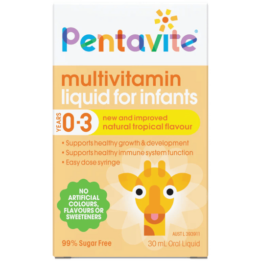 Pentavite Multivitamin Liquid For Infants 0-3 Years Tropical 30mL