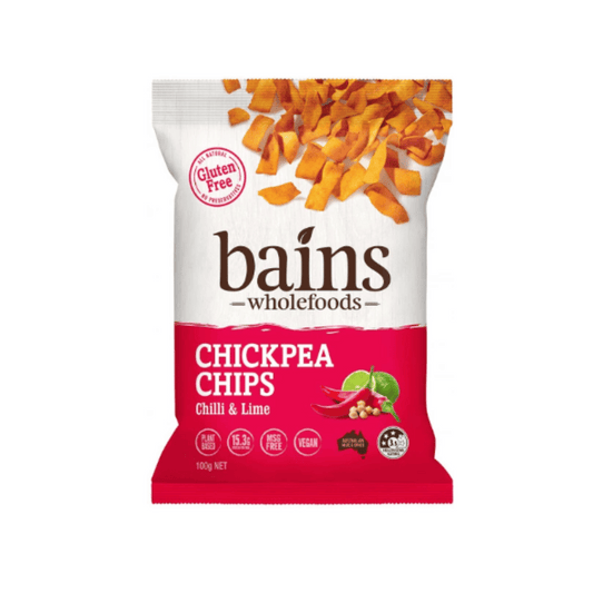 Bains Wholefoods Chickpea Chips Chill & Lime