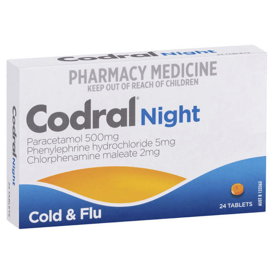 Codral PE Cold & Flu Night 24 Tablets