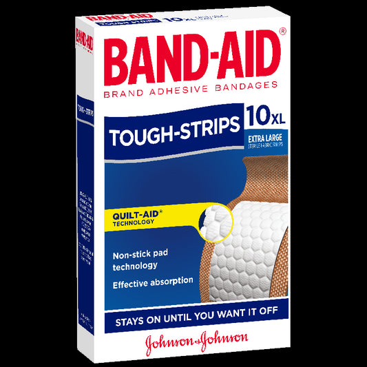 Band-Aid Tough Strips Extra Large 10 Strips