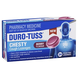 Duro-Tuss Chesty Cough Lozenges Berry Flavour 24