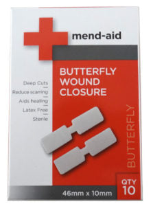 Mend-Aid Butterfly Wound Closure 10 Pack