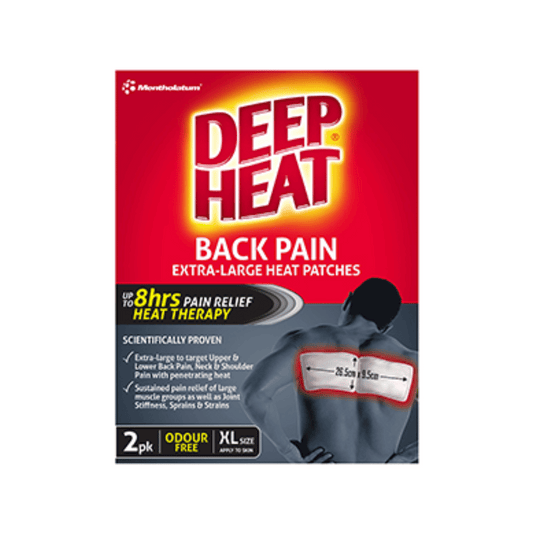 Mentholatum Deep Heat Back Pain Heat Patches XL 2 Pack