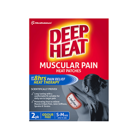 Mentholatum Deep Heat Muscular Pain Heat Patches S-M 2 Pack