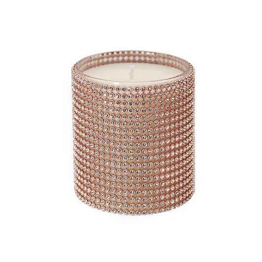 Diamante Candle Rose Gold Nectarine Honey & Blossom