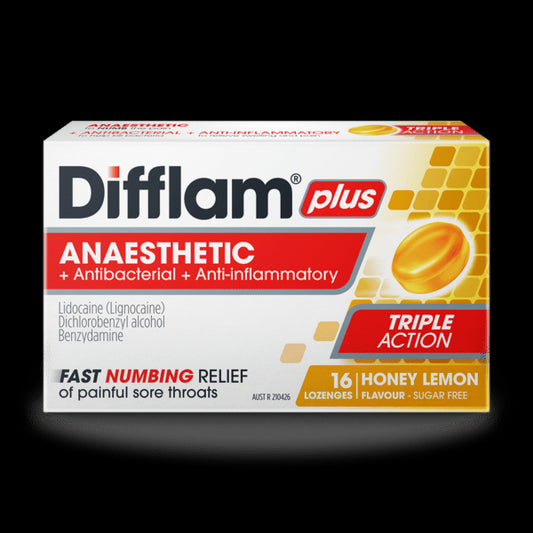Difflam Plus Anaesthetic Honey & Lemon 16/32 Pack
