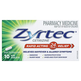 Zyrtec 10mg 10 Tablets