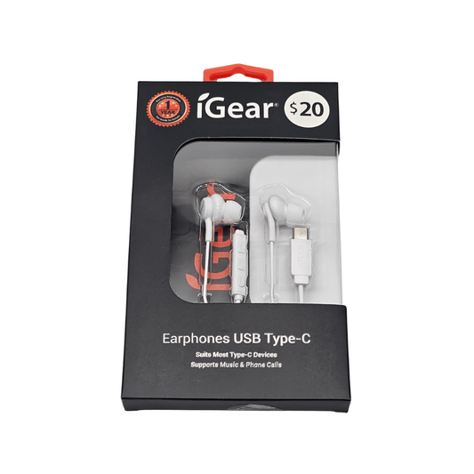 I Gear Earbuds USB Type C White