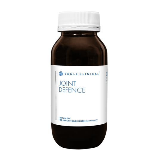 Eagle Clinical Joint Defence 120 Tablets bottle, formulated for joint mobility and inflammation reduction.