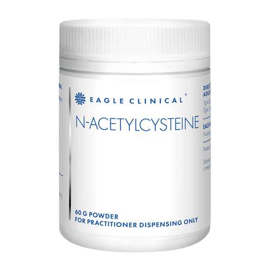 Eagle Clinical N-Acetylcysteine 60g powder container for practitioner dispensing only.