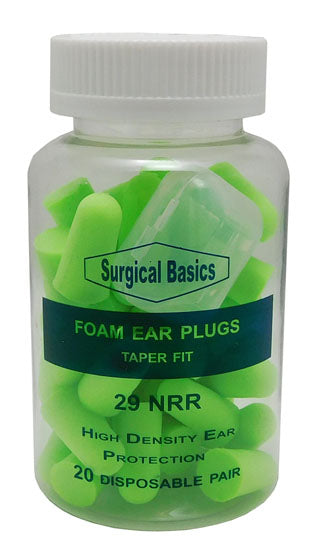 Surgical Basics Foam Ear Plugs 20 Pair