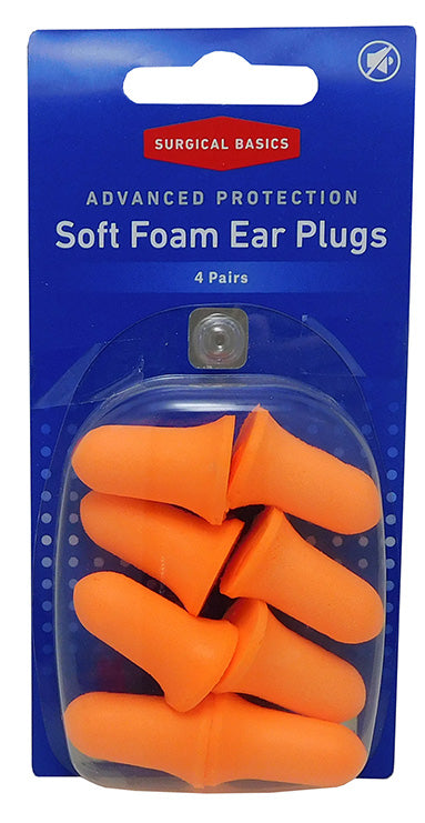 Surgical Basics Advanced Protection Soft Foam Ear Plugs 4 Pairs