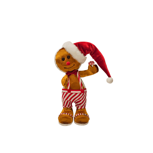 Gingerbread Boy With Santa Hat
