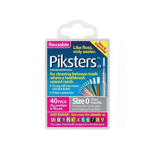 Piksters Interdental Brushes Size 0 Grey 40 pack