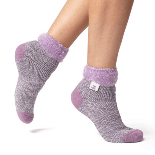 Heat Holders Women's Feather Cuff Sleep Socks UK 4-8