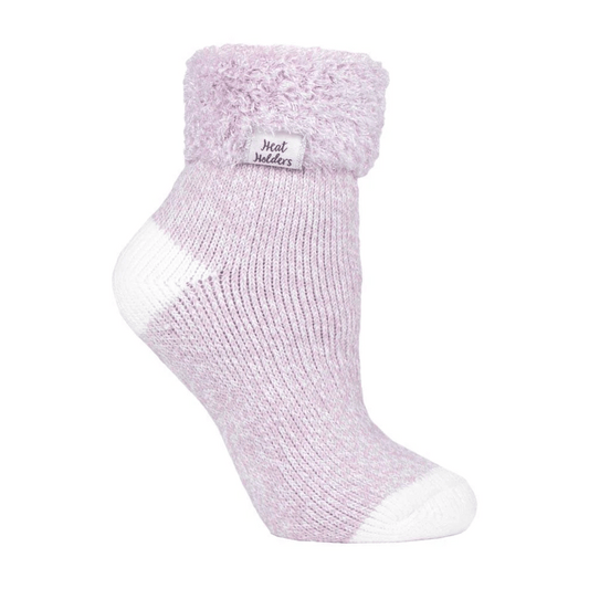 Heat Holders Women's Feather Turn-Over Cuff Sleep Socks UK 4-8