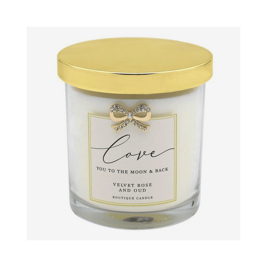 Love You To The Moon and Back Velvet Rose & Oud Candle