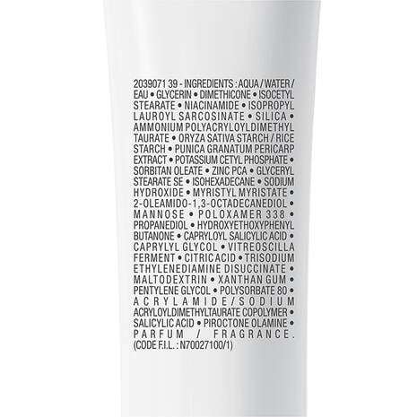 Ingredients list for La Roche Posay Effaclar Duo+M Anti Imperfections Moisturiser 40ml.