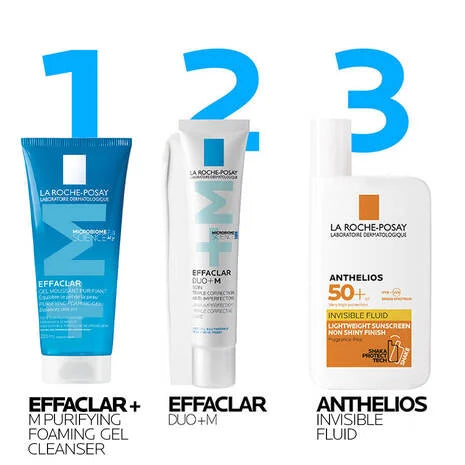 La Roche Posay Effaclar Duo+M Anti Imperfections Moisturiser 40ml with Effaclar + M and Anthelios products.