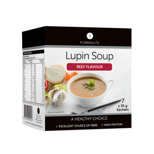 Formulite Lupin Soup Box Beef Flavour 7x35g Sachets