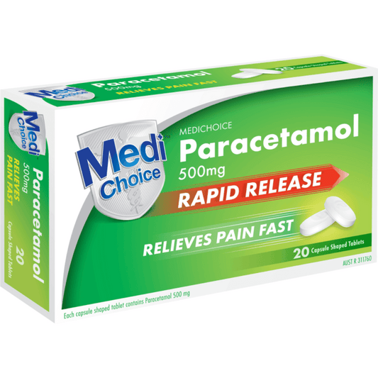 MediChoice Paracetamol 500mg Rapid Release 20 Caplets