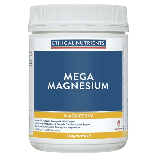 Ethical Nutrients Mega Magnesium Raspberry Powder 450g