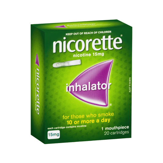 Nicorette Inhalator Nicotine 15mg 20 Cartridges & 1 Mouthpiece
