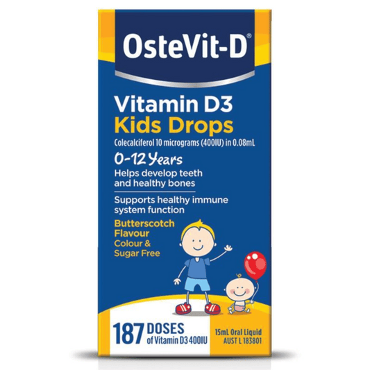 OsteVit-D Vitamin D3 Kids Drops 0-12 Years Butterscotch 15mL