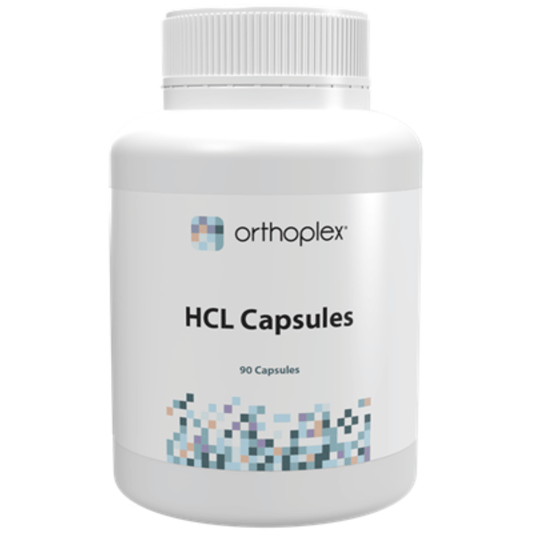 Orthoplex White HCL Capsules 90 Capsules bottle for digestive support and appetite health.